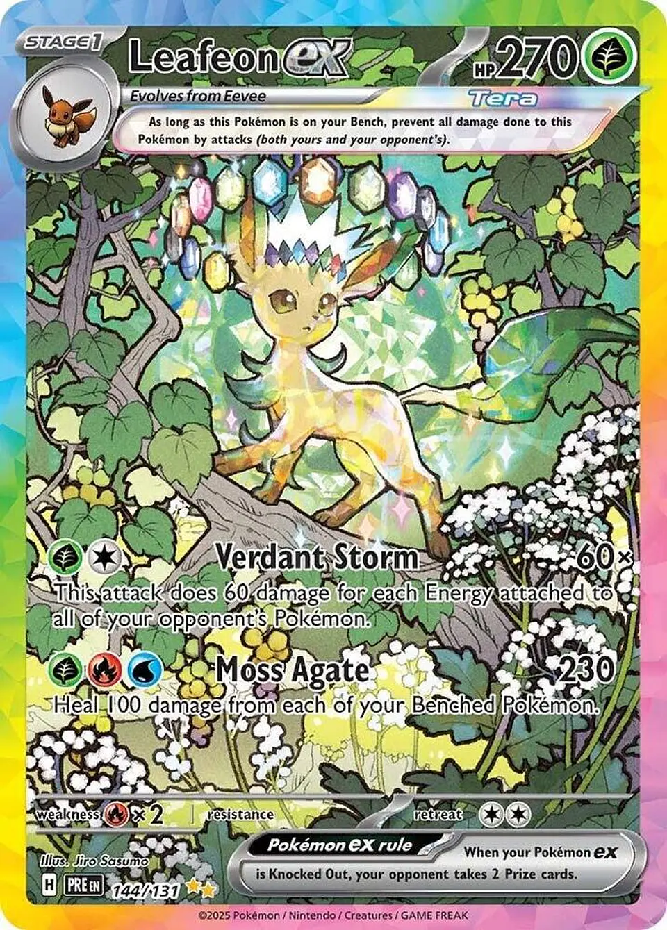 Pokemon TCG Leafeon ex - 144/131 Prismatic Evolutions Ingles 1