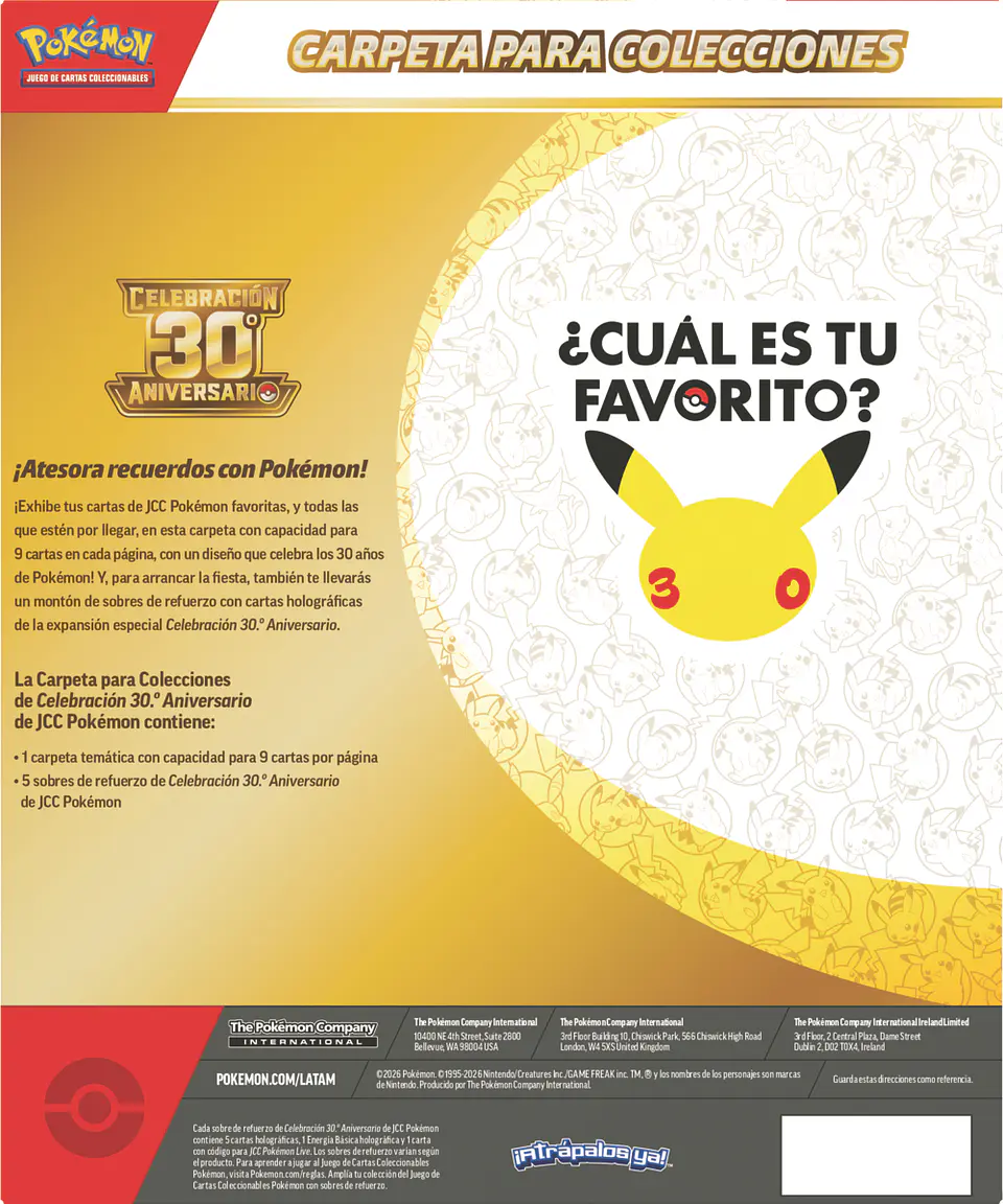 [LANZAMIENTO 2 DE OCTUBRE 2026] POKEMON TCG 30TH CELEBRATION - BINDER COLLECTION ENGLISH 2