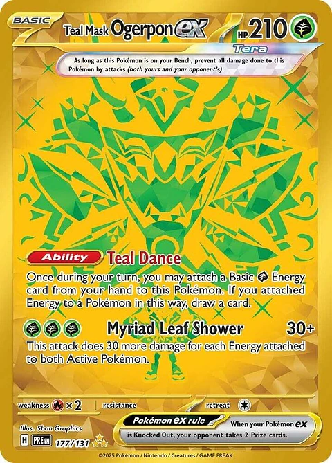 Pokemon TCG Teal Mask Ogerpon ex - 177/131 Ingles