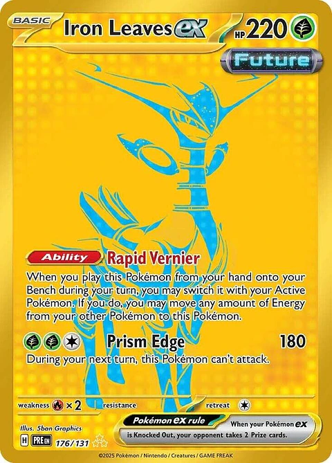 Pokemon TCG Iron Leaves ex 176/131 Ingles