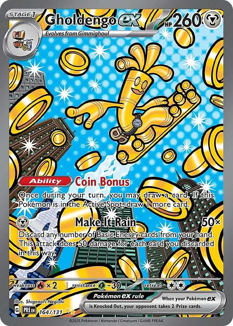 Pokemon TCG Gholdengo ex 164/131 Ingles