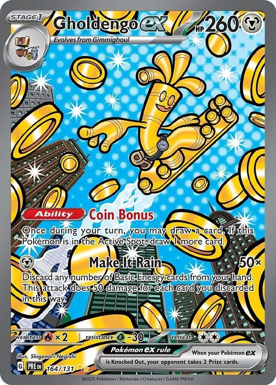 Pokemon TCG Gholdengo ex 164/131 Ingles 1