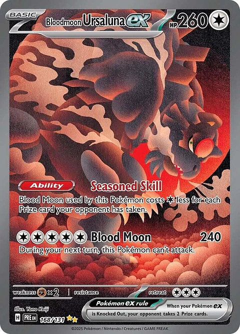 Pokemon TCG Bloodmoon Ursaluna ex 168/131 Ingles