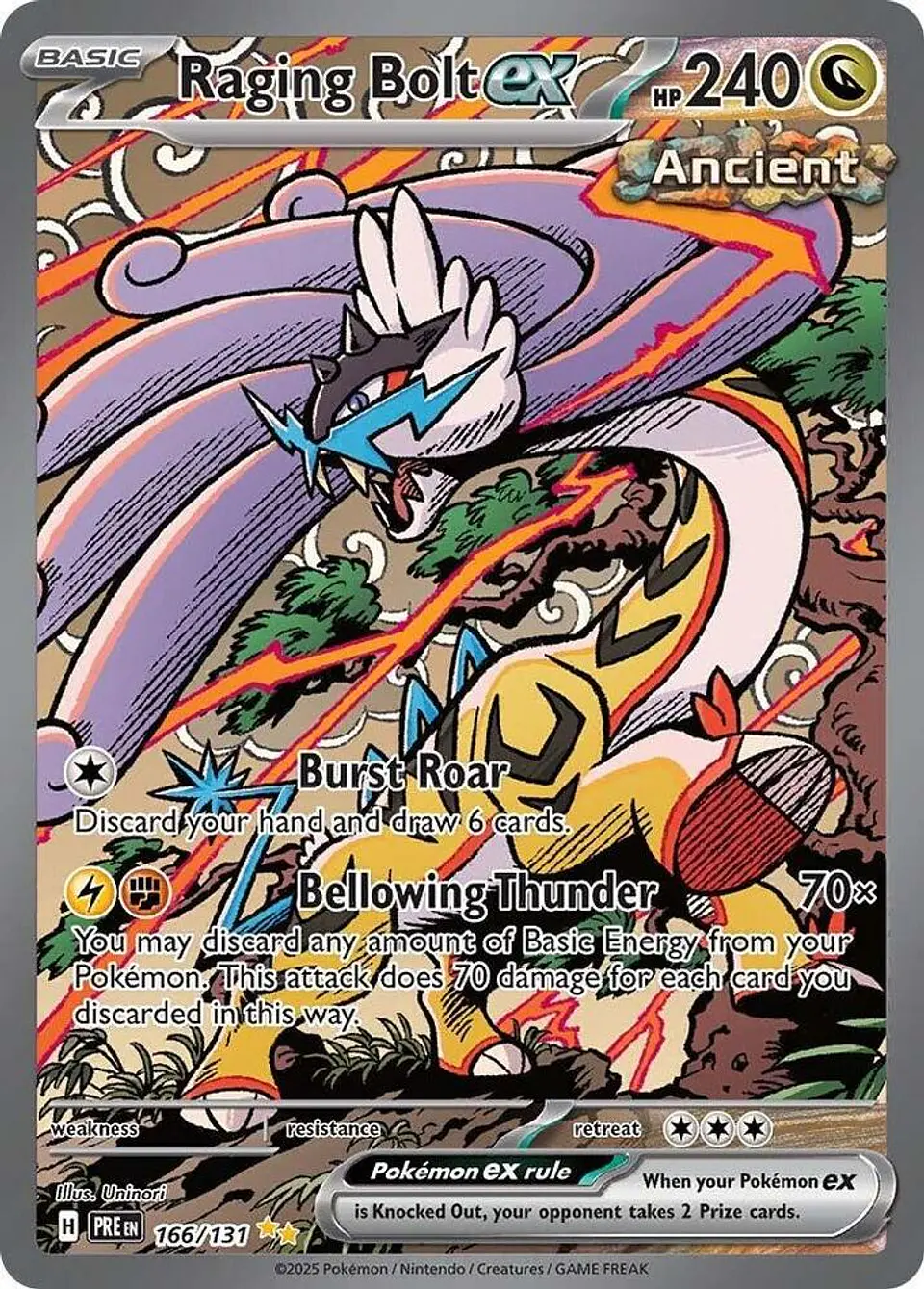Pokemon TCG Raging Bolt ex 166/131 Ingles 1