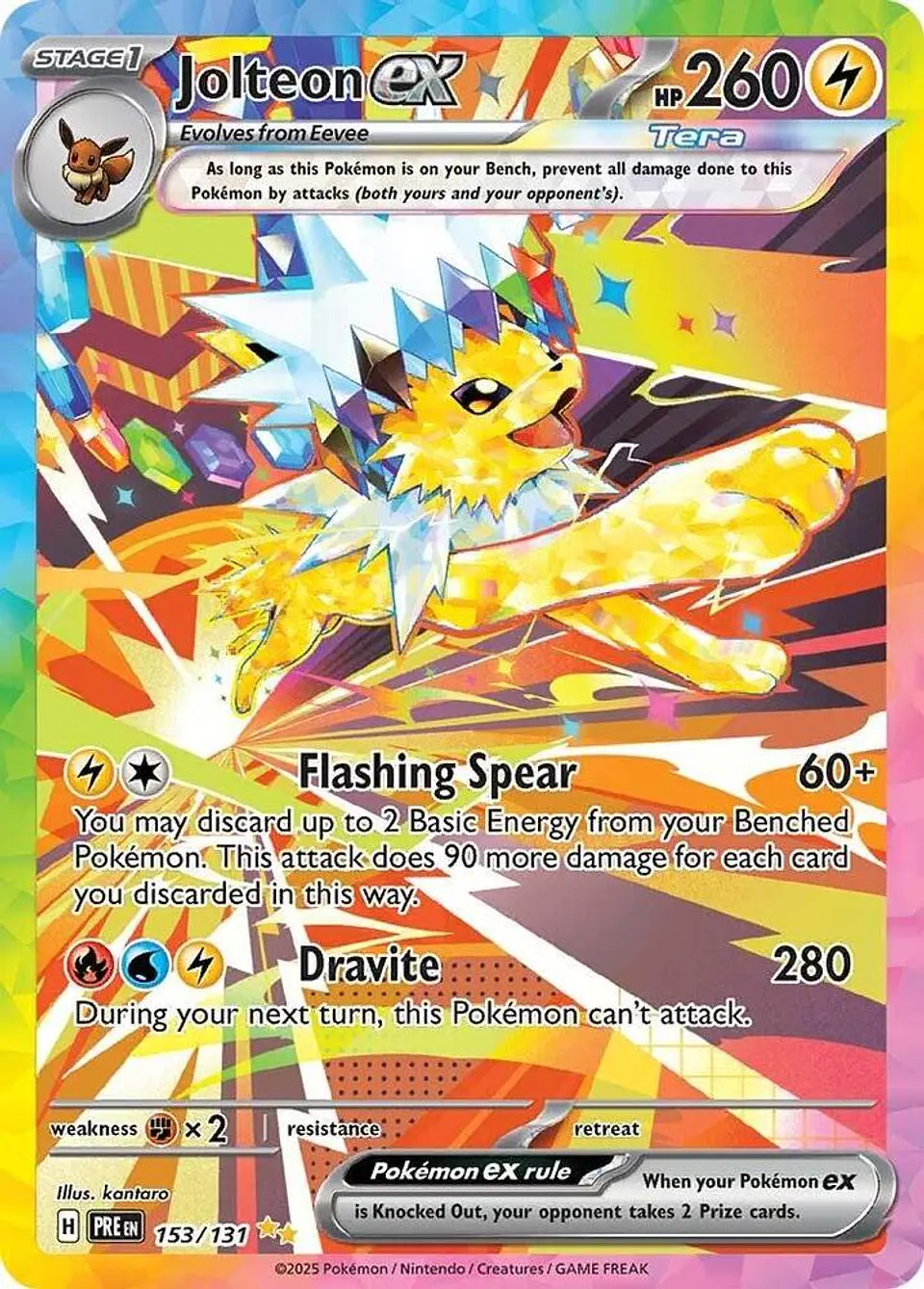 Pokemon TCG Jolteon ex - 153/131 Ingles 1