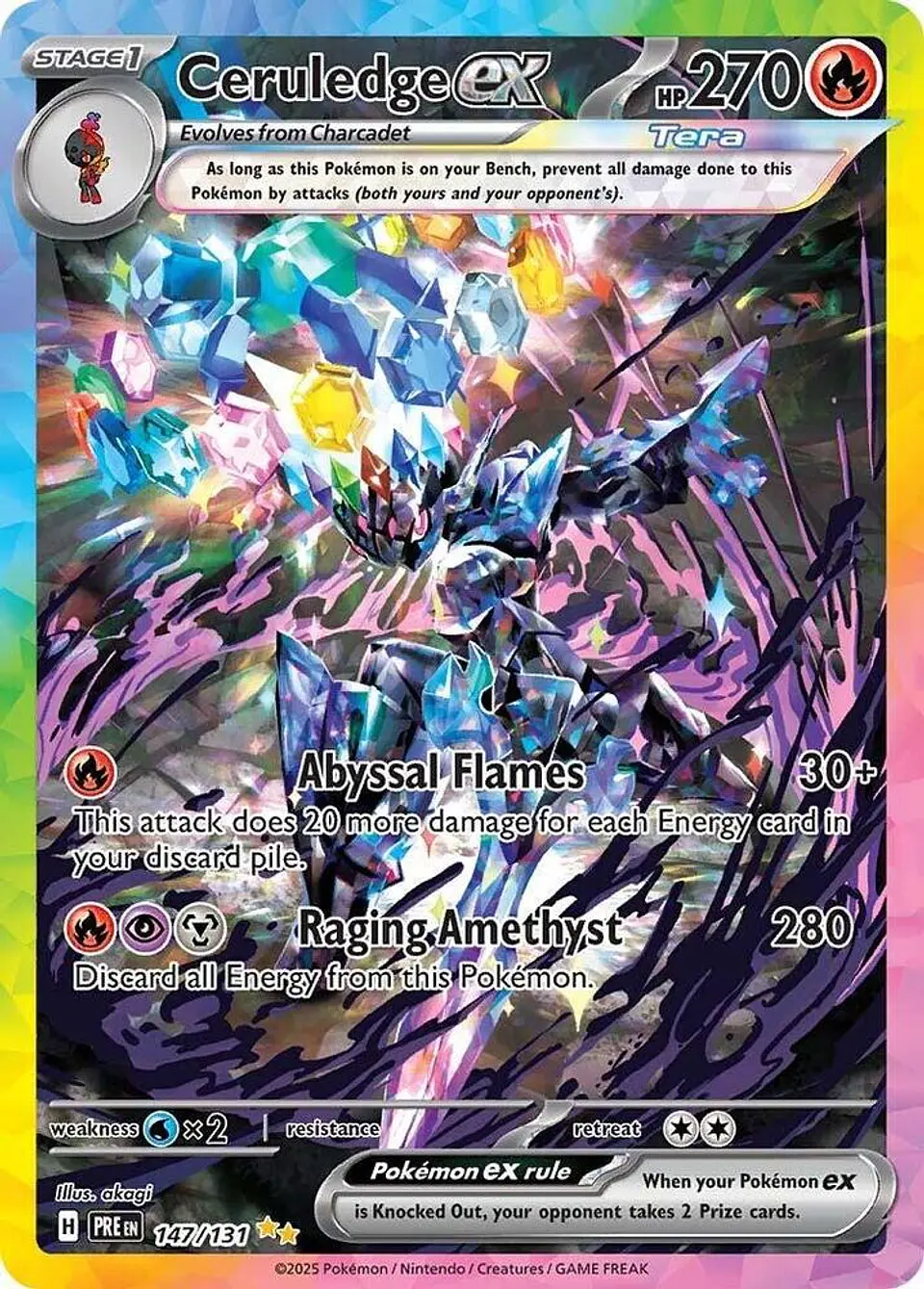 Pokemon TCG Ceruledge ex 147/131 Ingles 1