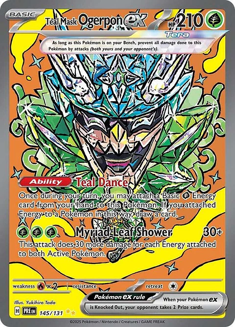 Pokemon TCG Teal Mask Ogerpon ex - 145/131 Ingles