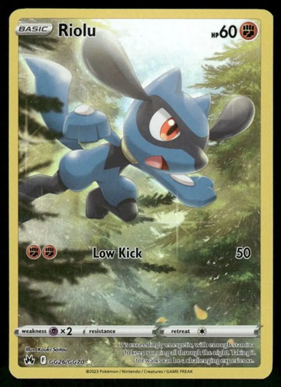 2023 Riolu GG26/GG70 Ultra Rare Holo NM SWSH: Crown Zenith: Galarian Gallery 1