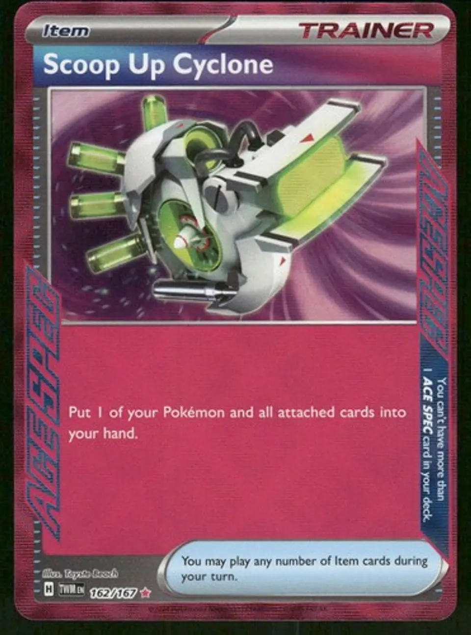 2024 Scoop Up Cyclone 162/167 ACE SPEC Rare Holo NM SV06: Twilight Masquerade 1