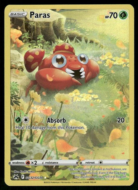 2023 Paras GG32/GG70 Ultra Rare Holo NM SWSH: Crown Zenith: Galarian Gallery
