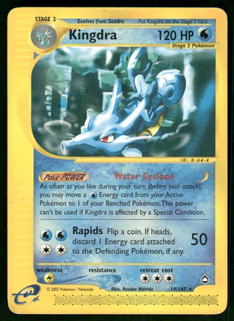2003 Kingdra (19) 019/147 Rare NM Aquapolis Pokémon