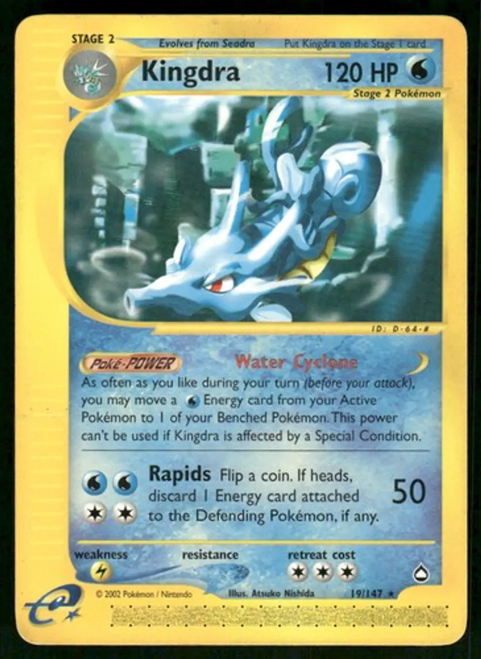 2003 Kingdra (19) 019/147 Rare NM Aquapolis Pokémon 1