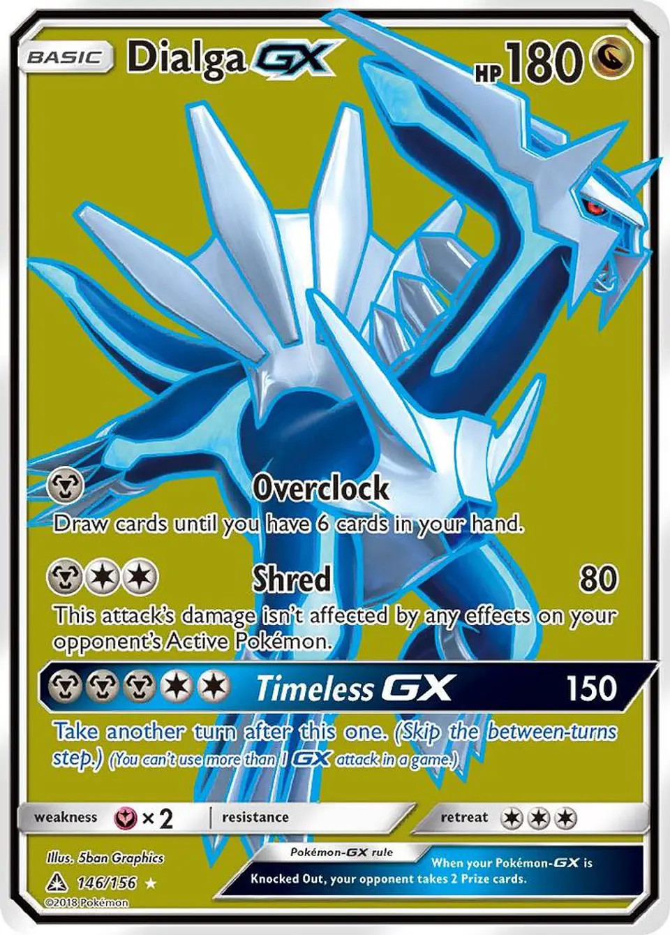 Pokemon TCG Dialga GX (Full Art) Ingles 146/156 1