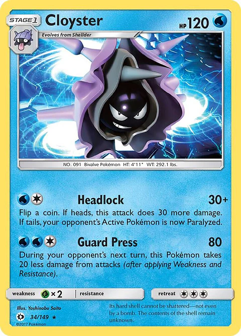 POKEMON TCG Cloyster 34/149 ESPAÑOL (HOLO REVERSE)