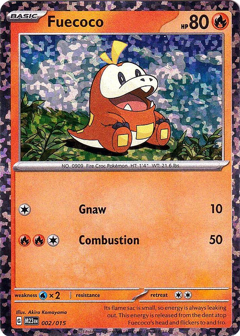 POKEMON TCG Fuecoco McDonald's Promos 2023 002/015 ESPAÑOL
