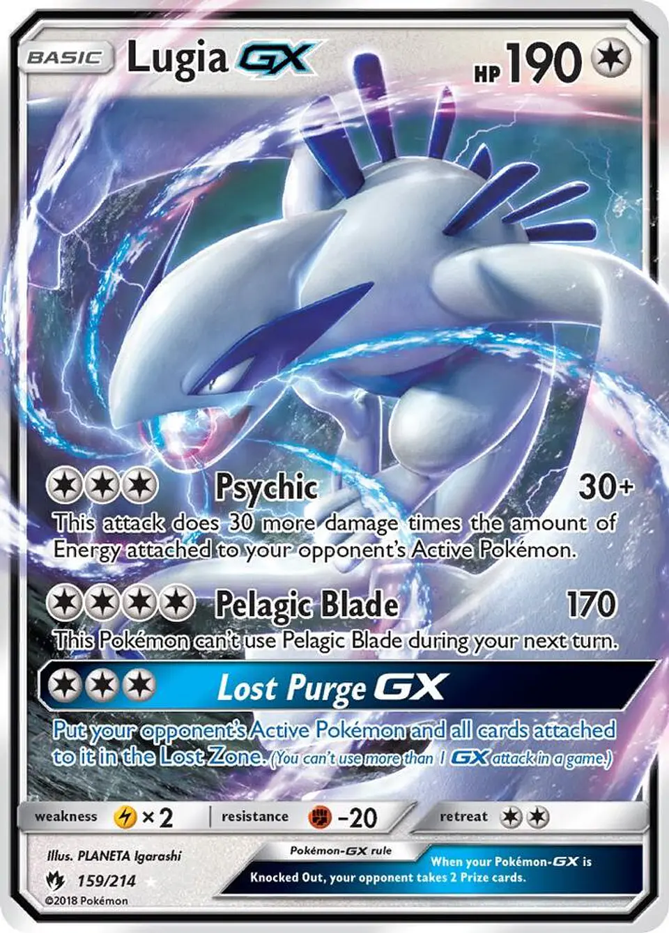 POKEMON TCG Lugia GX 159/214 SM - Lost Thunder ESPAÑOL 1