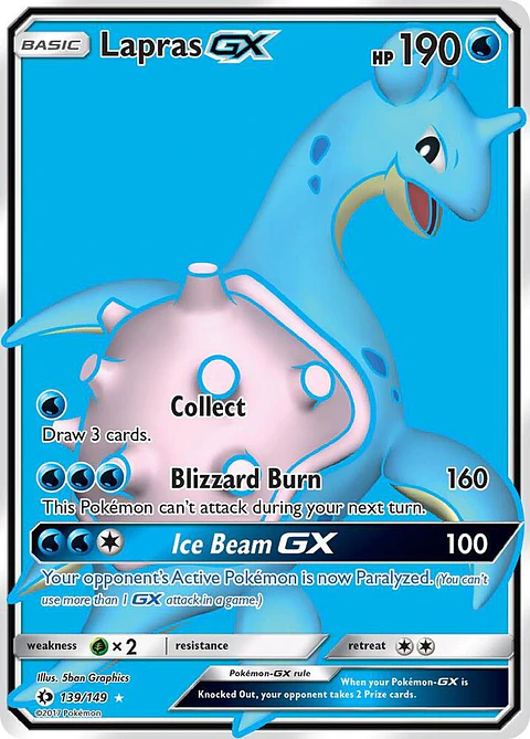 POKEMON TCG Lapras GX (Full Art) INGLES 139/149