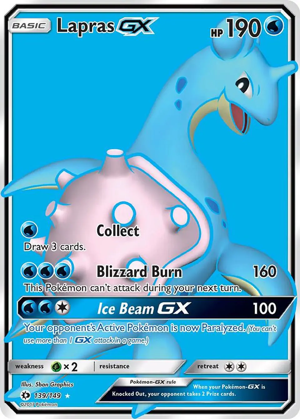 POKEMON TCG Lapras GX (Full Art) INGLES 139/149 1