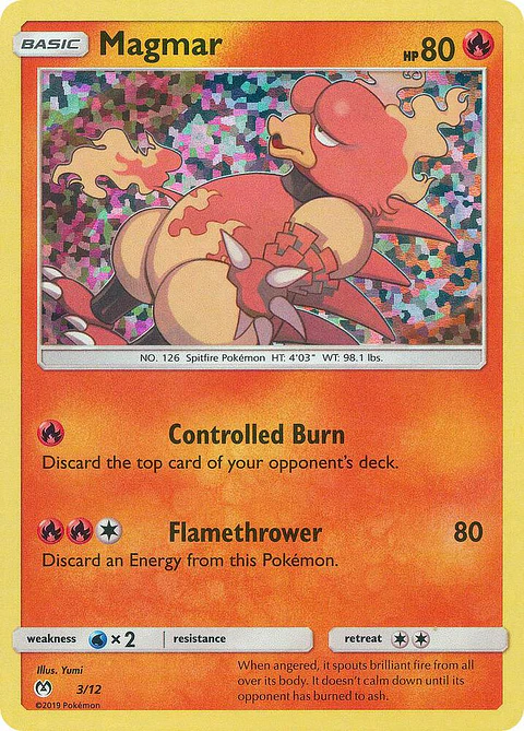 POKEMON TCG Magmar - 3/12 McDonald's Promos 2019 ESPAÑOL