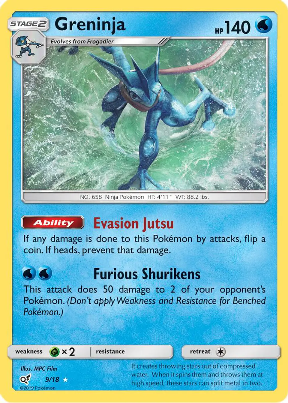 POKEMON TCG Greninja Detective Pikachu INGLES 9/18 1