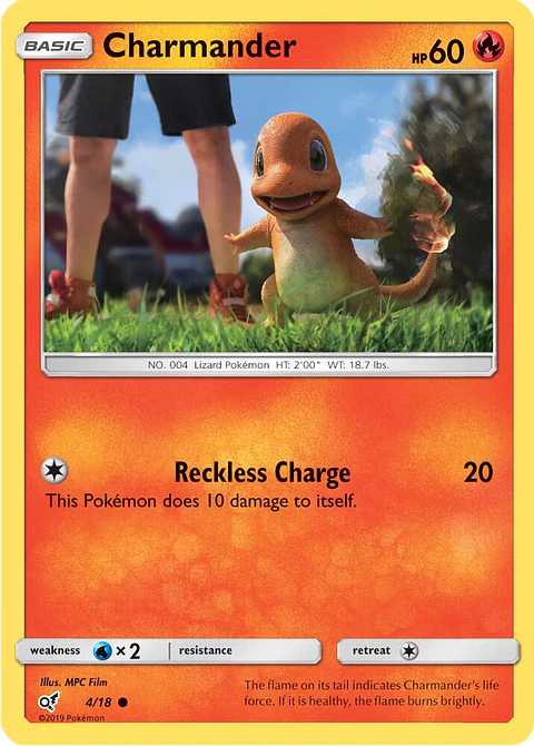 POKEMON TCG Charmander (Holo Common) Detective Pikachu 4/18 ESPAÑOL