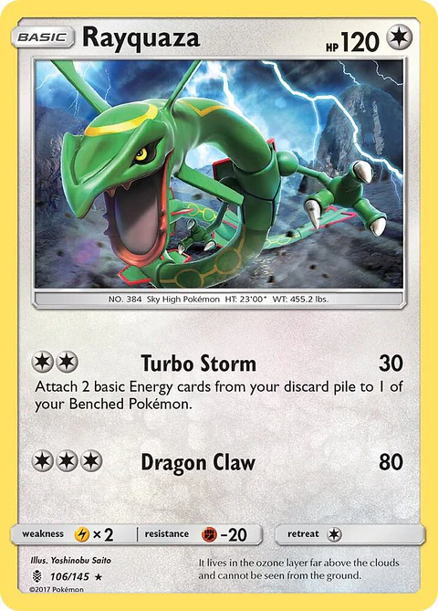 POKEMON TCG Rayquaza SM - Guardians Rising 106/145 INGLES