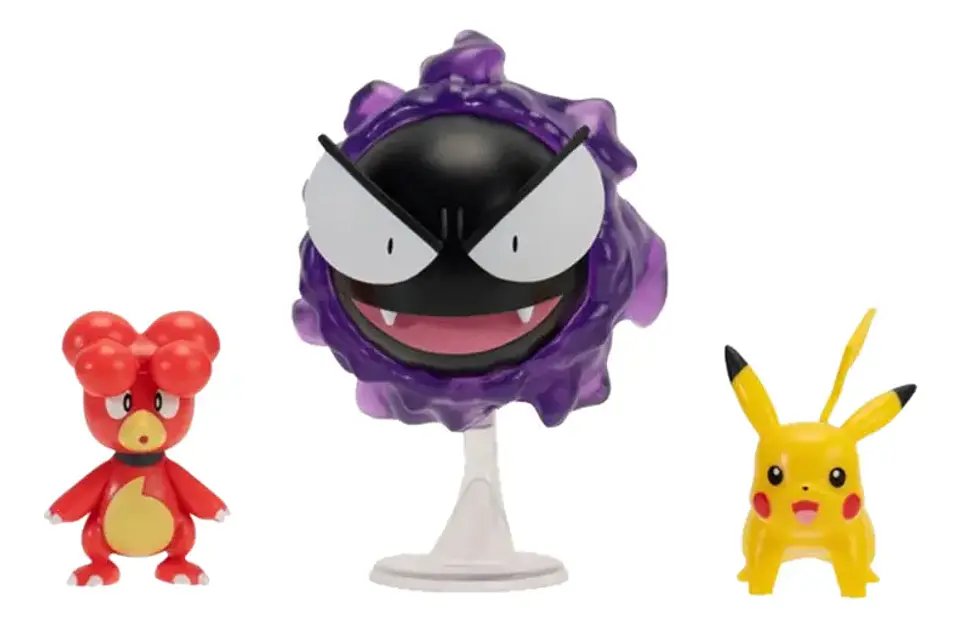 POKEMON PACK 3 FIGURAS PIKACHU, GASTLY Y MAGBY 2