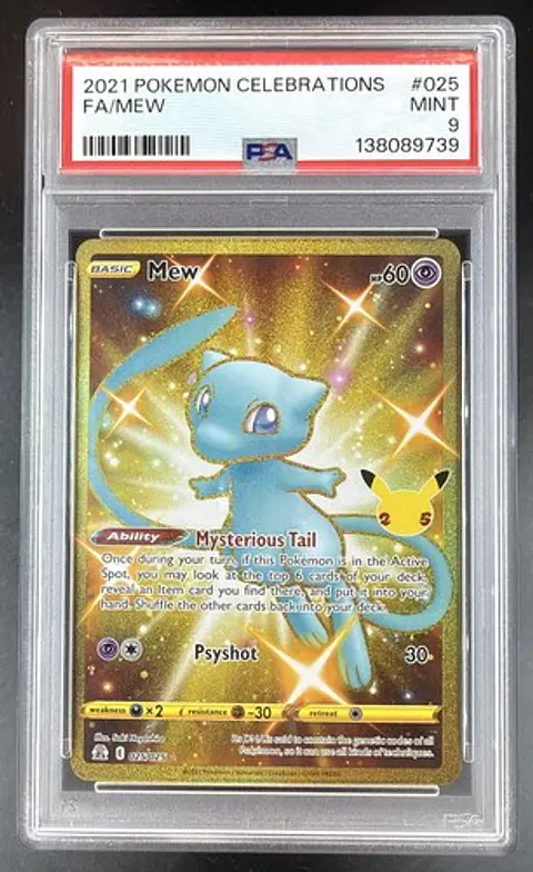 2021 Pokemon Celebrations Mew Secret Rare Holo 025/025 PSA 9