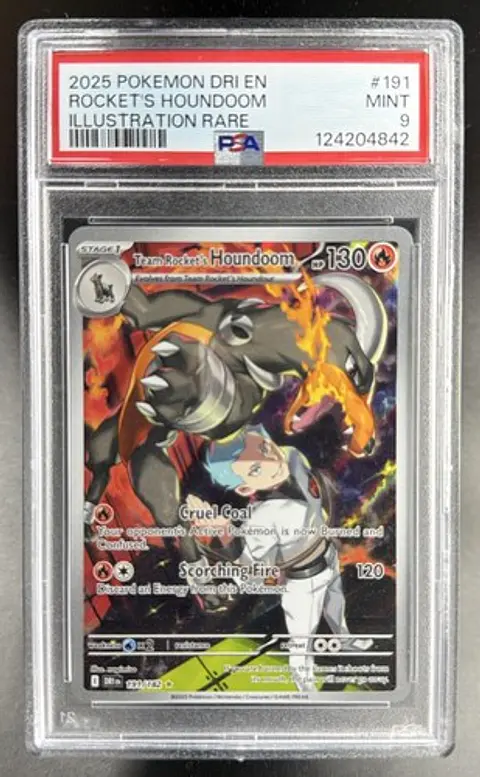 2025 Pokemon Destined Rivals Team Rocket's Houndoom 191/182 PSA 9