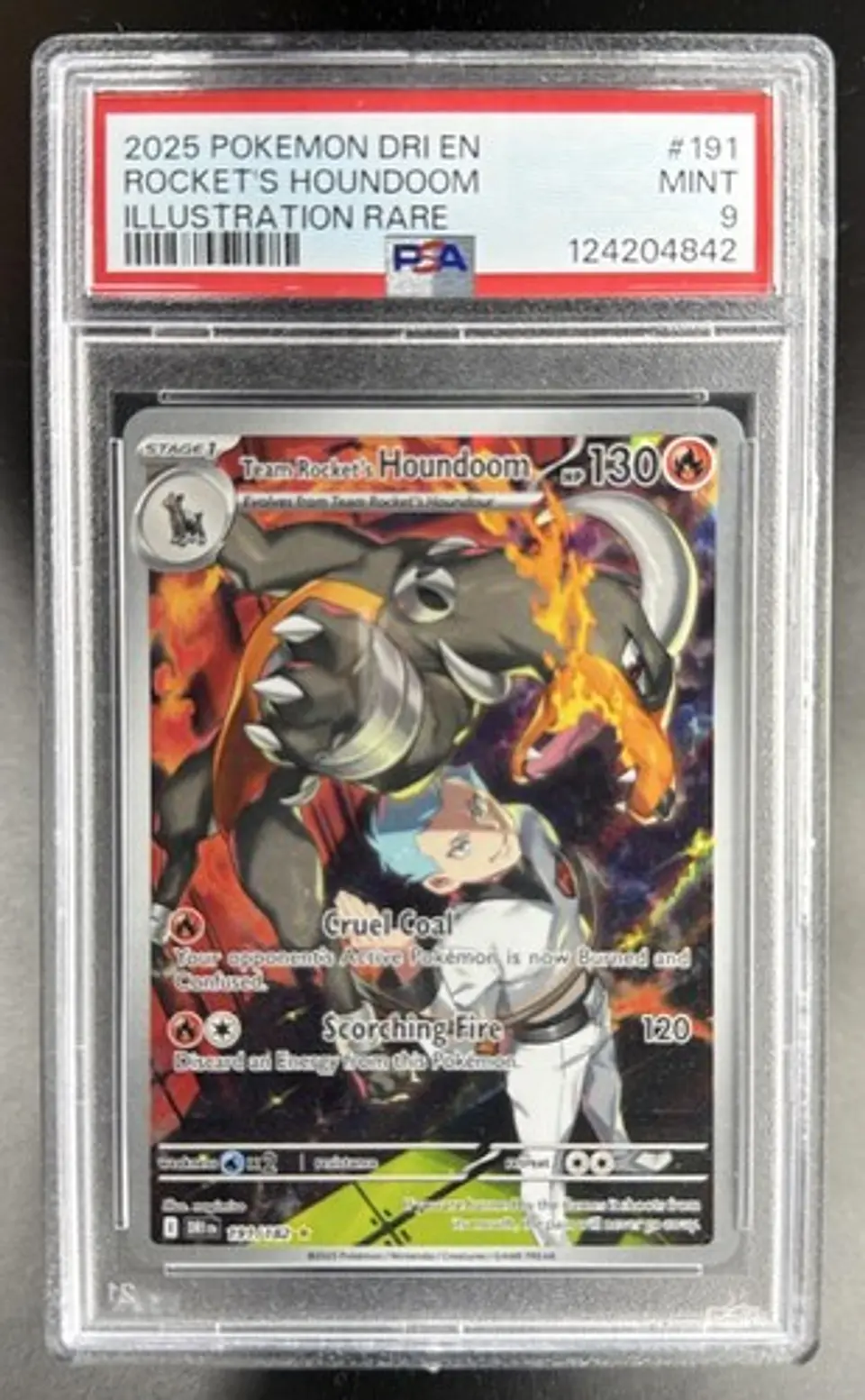 2025 Pokemon Destined Rivals Team Rocket's Houndoom 191/182 PSA 9 1