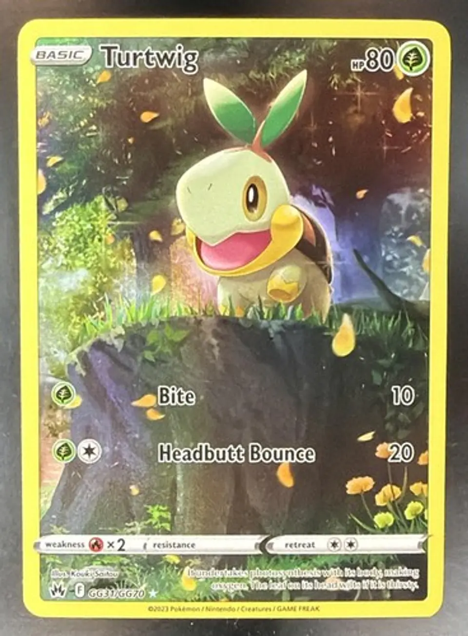 2023 Pokemon Crown Zenith Turtwig Ultra Rare Holo GG31/GG70 1