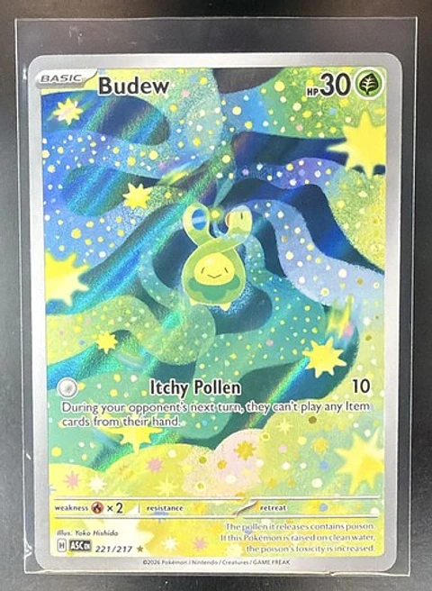 2026 Pokemon Ascended Heroes Budew 221/217 Illustration Rare Holo