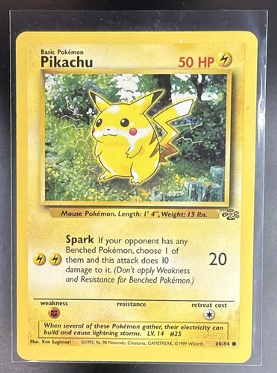1999 Pokemon Jungle Pikachu 60/64 Common 1
