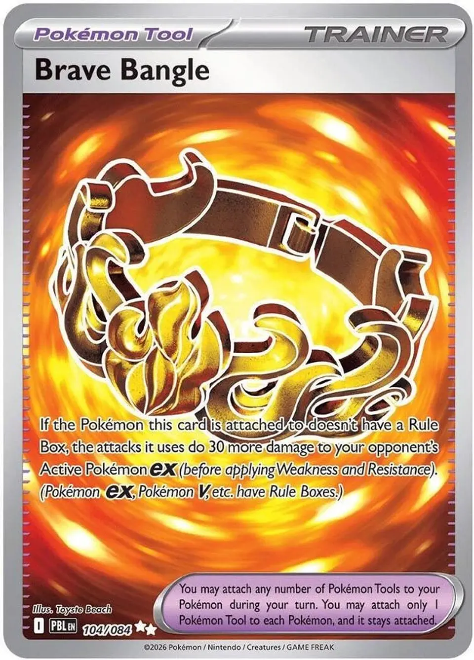 Pokemon Brave Bangle (104/128) Pitch Black NM HOLO 1