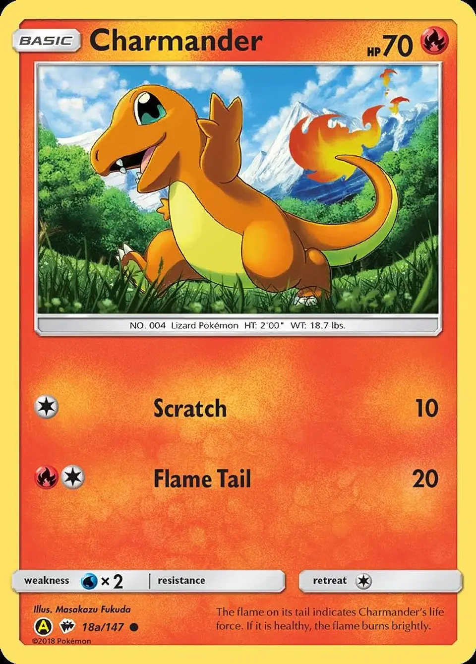 Pokemon Charmander (18a/219) Alternate Art MP HOLO 1