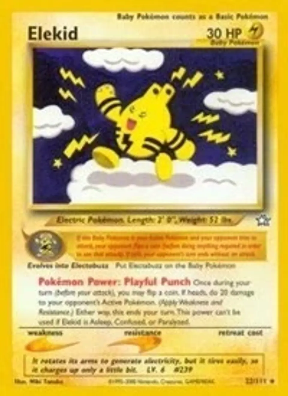 Pokemon Elekid (22/111) Neo Genesis MP 1