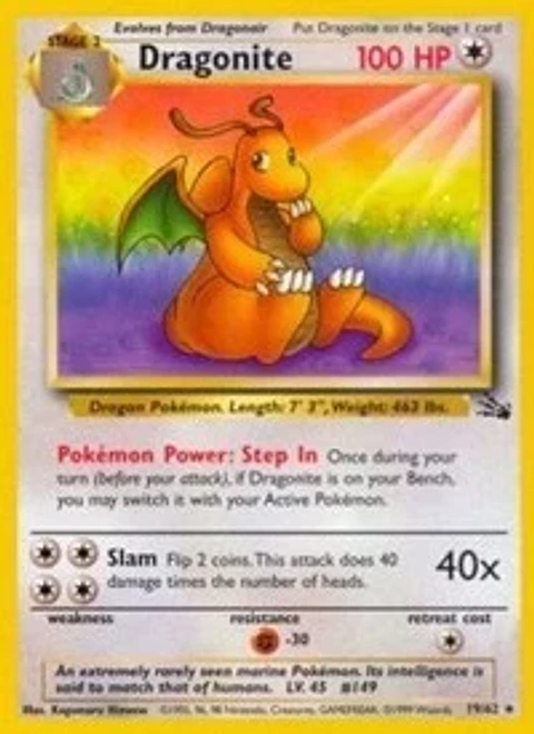 Pokemon Dragonite (19/65) Fossil HP