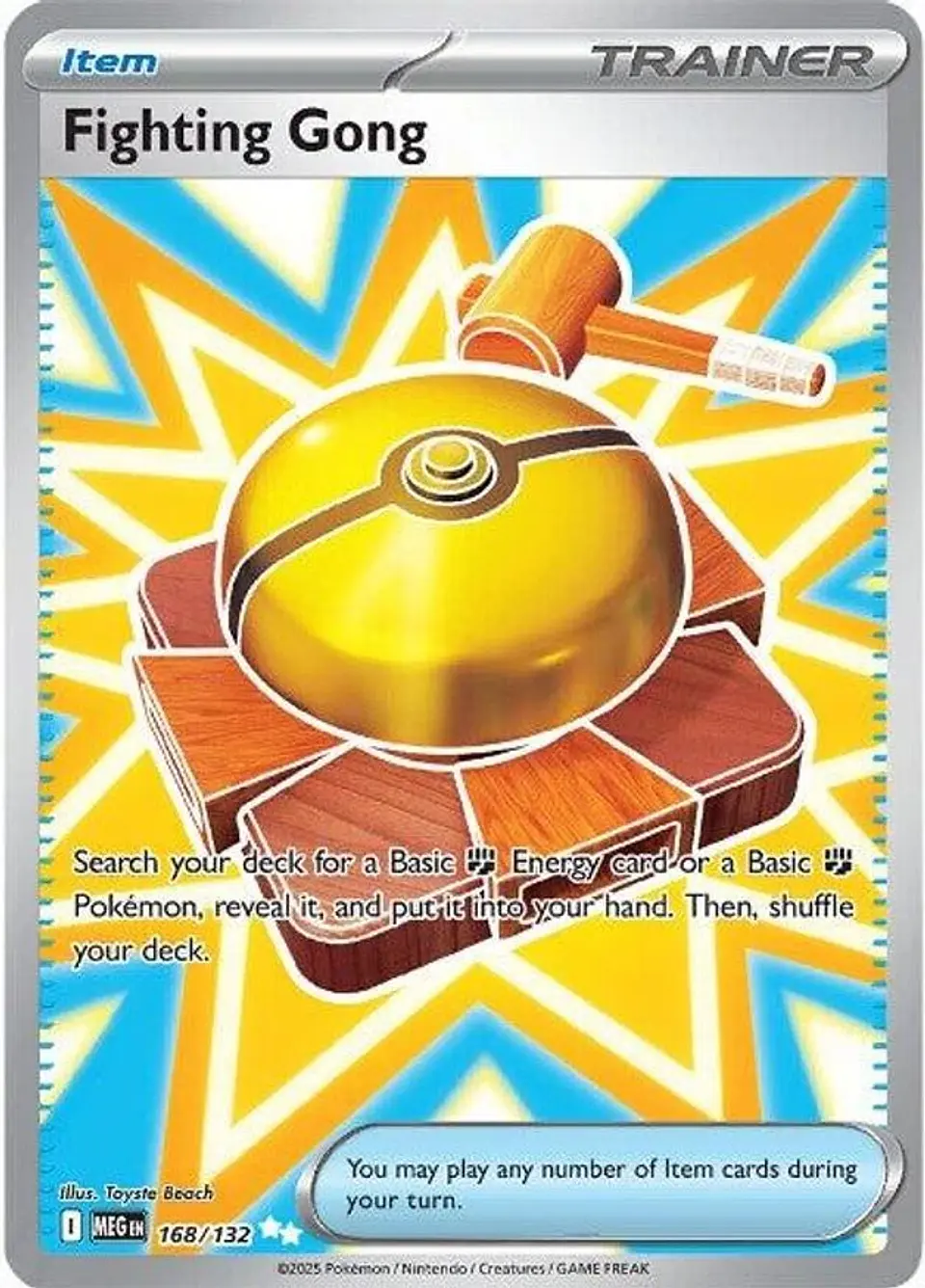 Pokemon Fighting Gong (168/205) Mega Evolution NM HOLO 1
