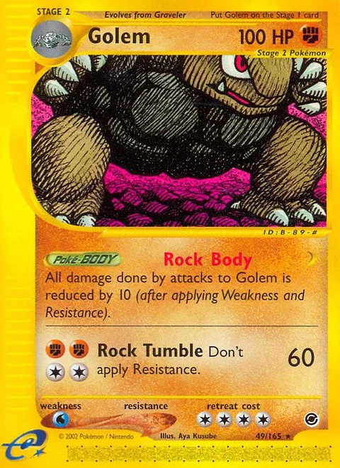 Pokemon Golem (49/165) Expedition Base Set HP