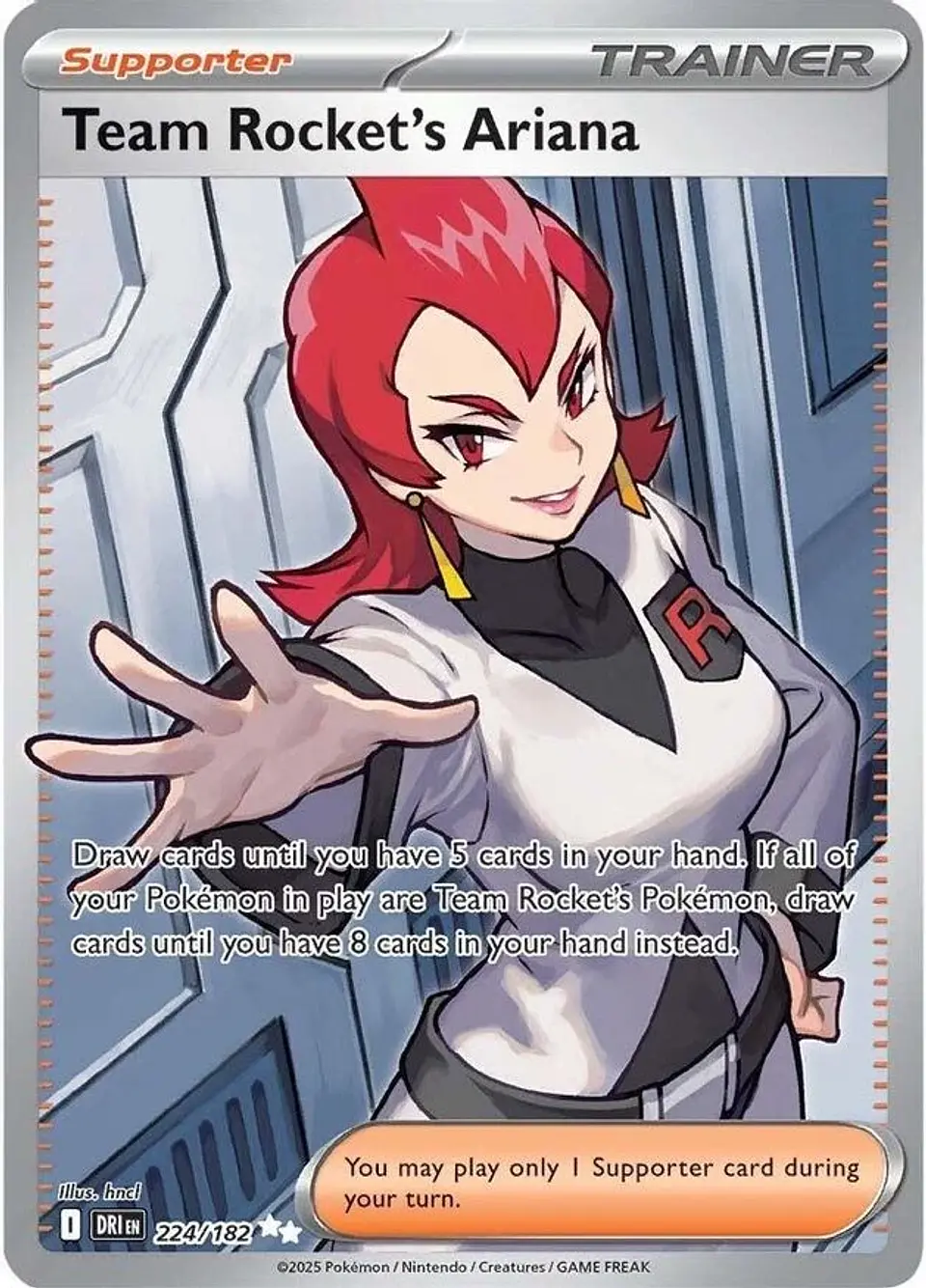 Pokemon Team Rocket's Ariana (224/276) Destined Rivals NM HOLO 1
