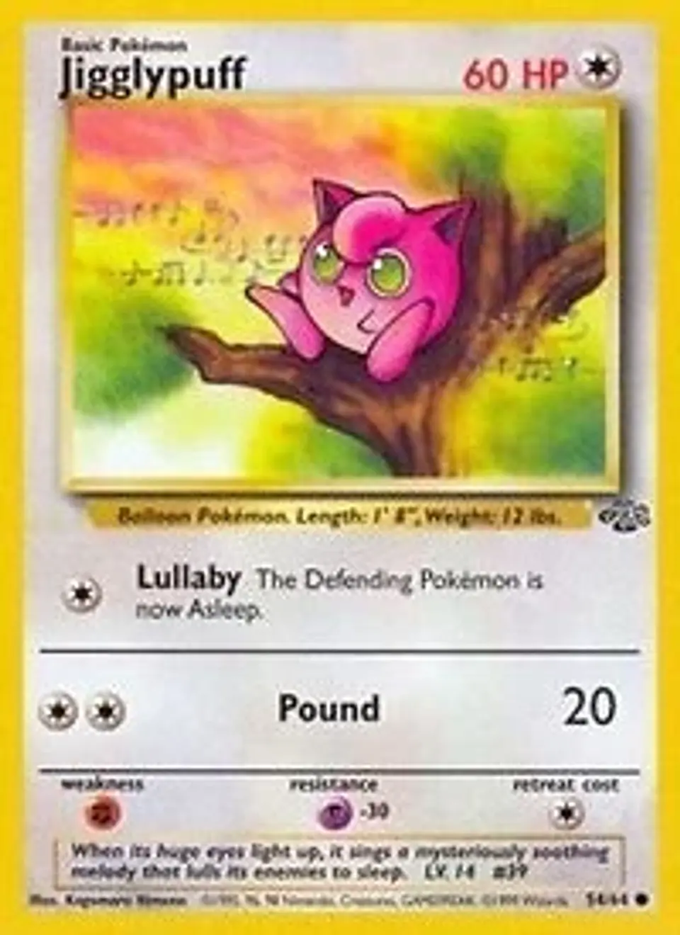 Pokemon Jigglypuff (54/65) Jungle LP 1