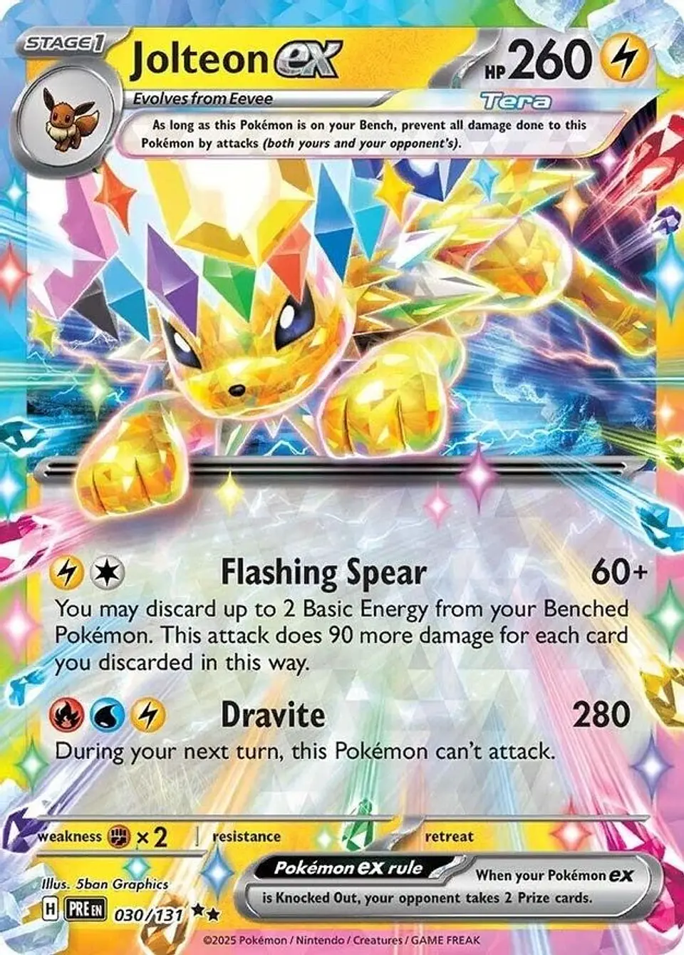 Pokemon Jolteon ex (30/381) Prismatic Evolutions LP HOLO 1
