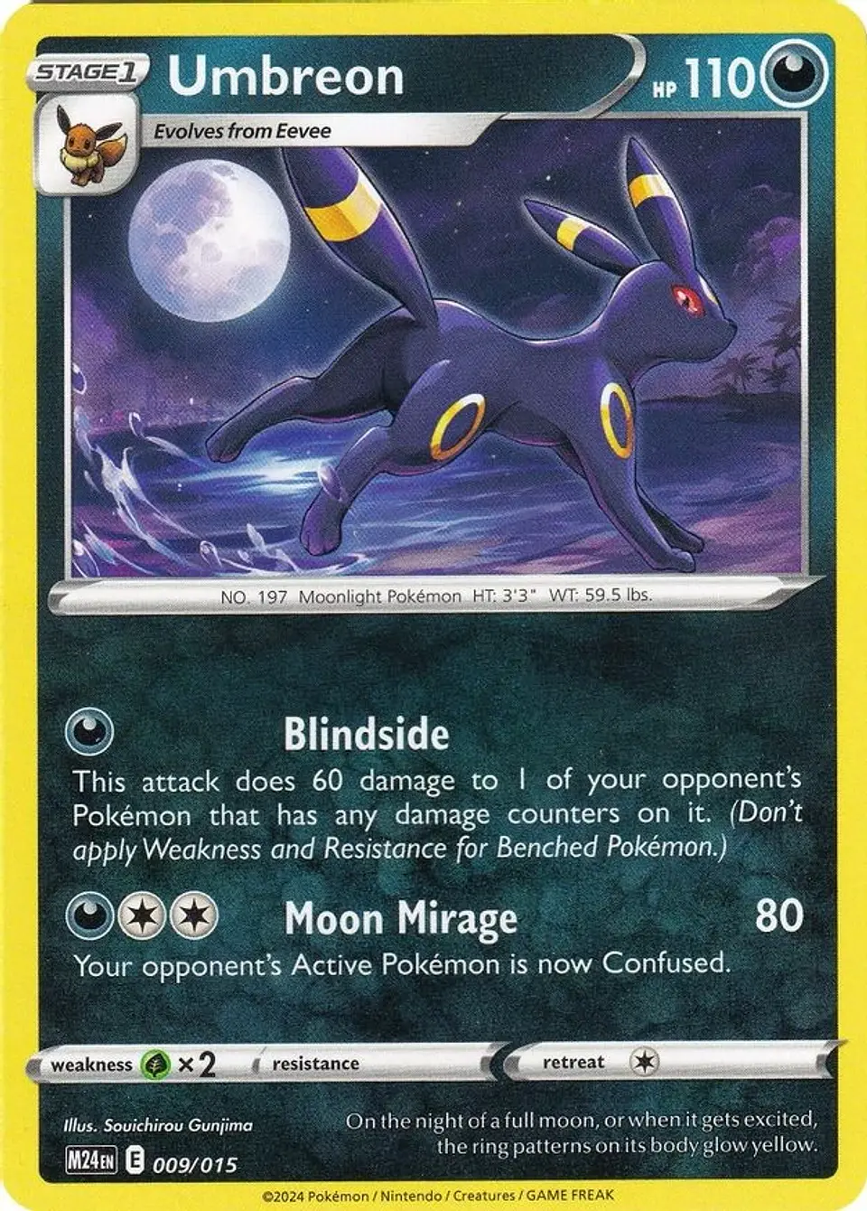 Pokemon Umbreon (9/15) McDonald's Promos 2024 LP 1