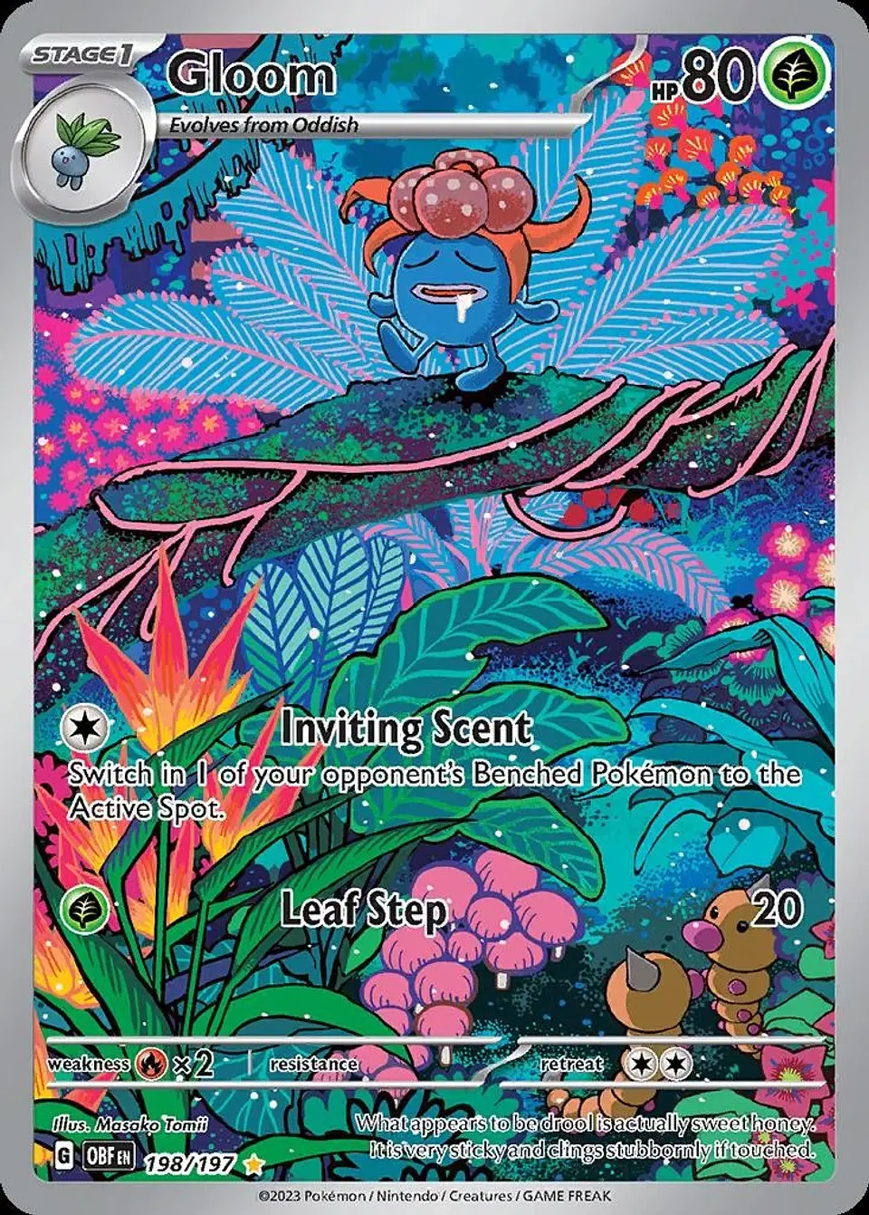Pokemon Gloom (198/274) Obsidian Flames LP HOLO 1