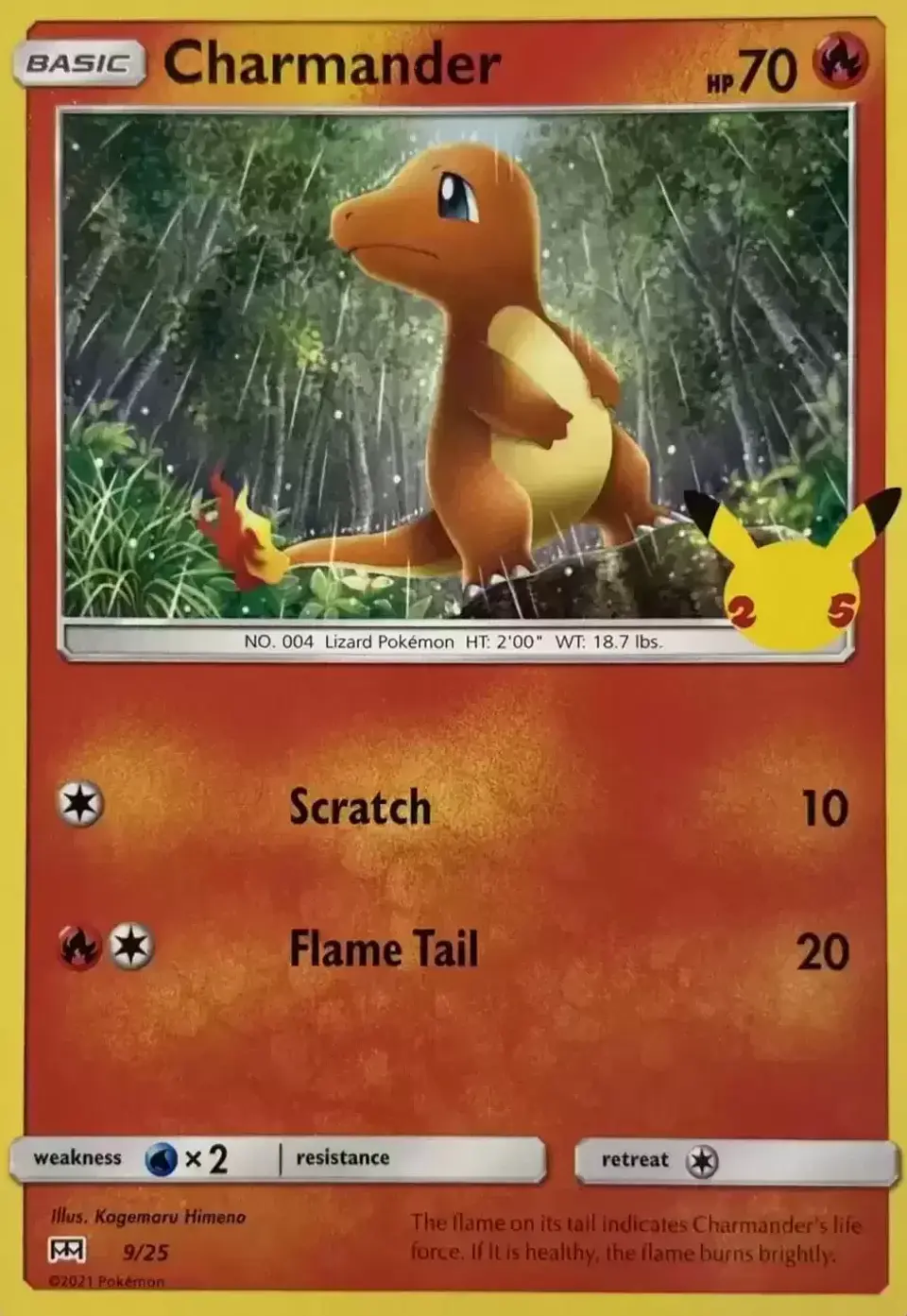 Pokemon Charmander (9/50) McDonald's Collection 2021 MP HOLO 1