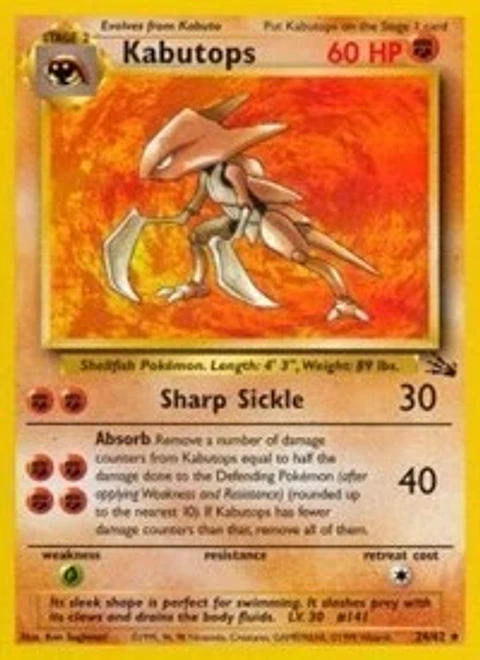 Pokemon Kabutops (24/65) Fossil HP