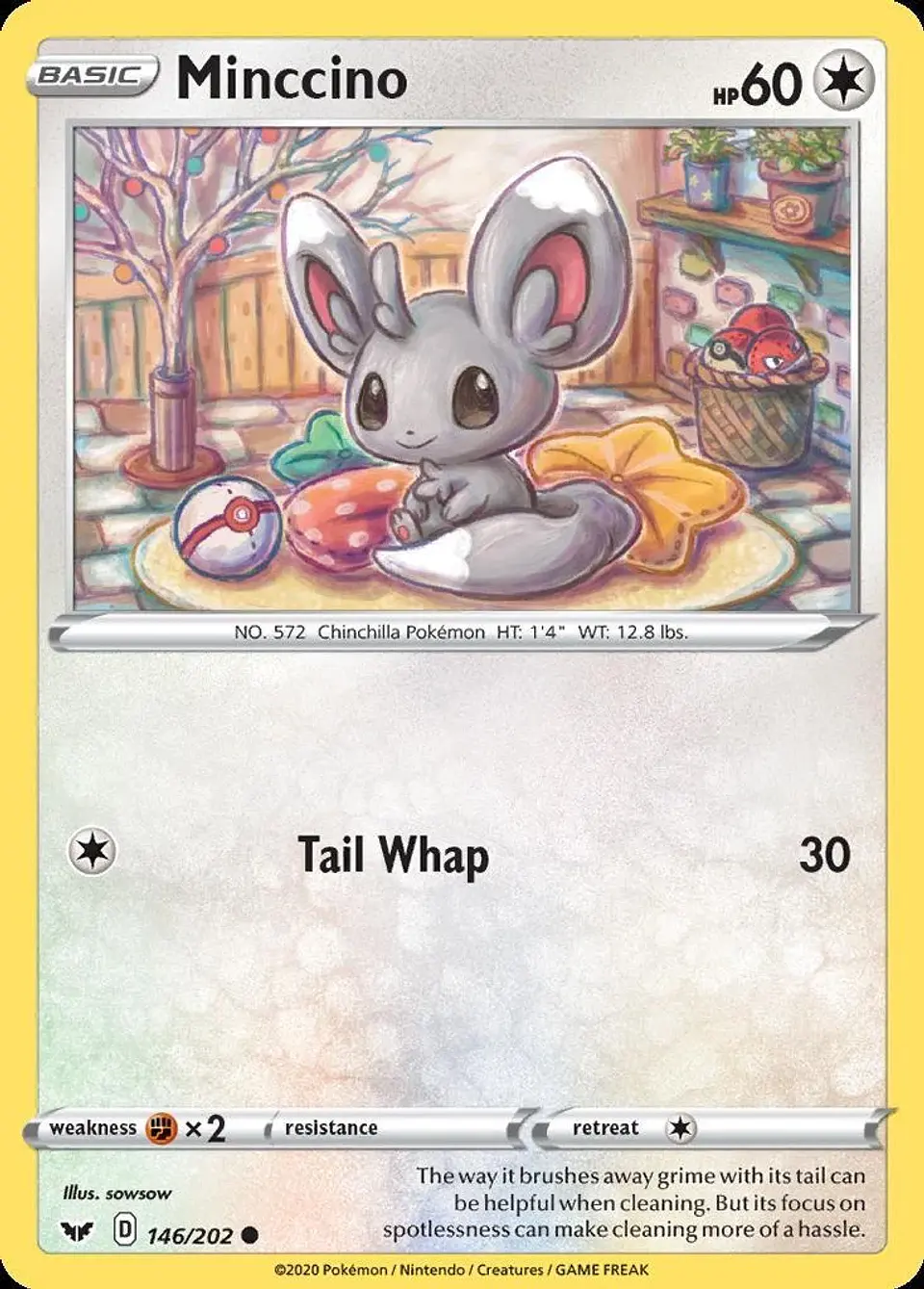 Pokemon Minccino (146/225) Sword & Shield LP 1