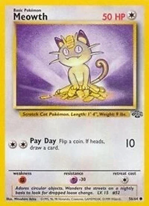 Pokemon Meowth (56/65) Jungle LP