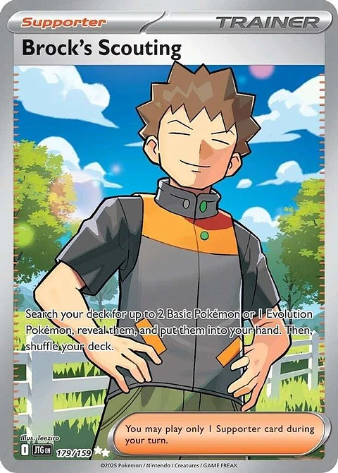Pokemon Brock's Scouting (179/466) Journey Together NM HOLO