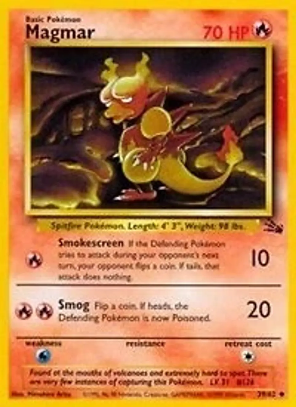 Pokemon Magmar (39/63) Fossil LP 1